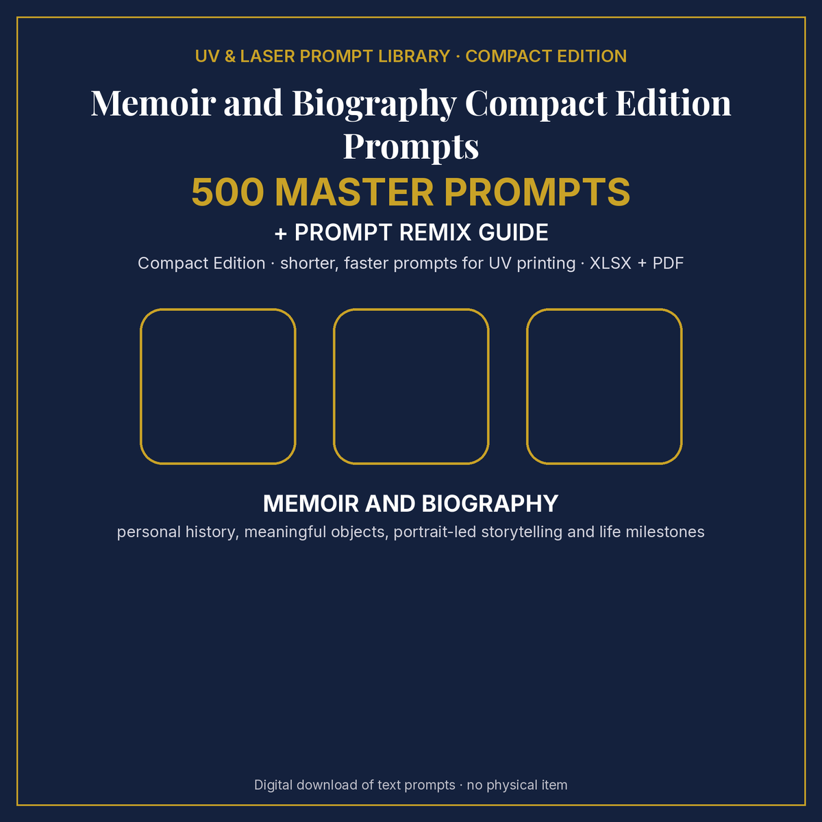 Memoir and Biography Compact Edition Prompts: cover