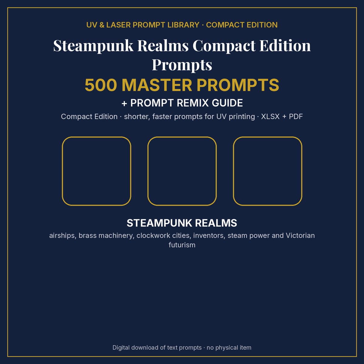 Steampunk Realms Compact Edition Prompts: cover