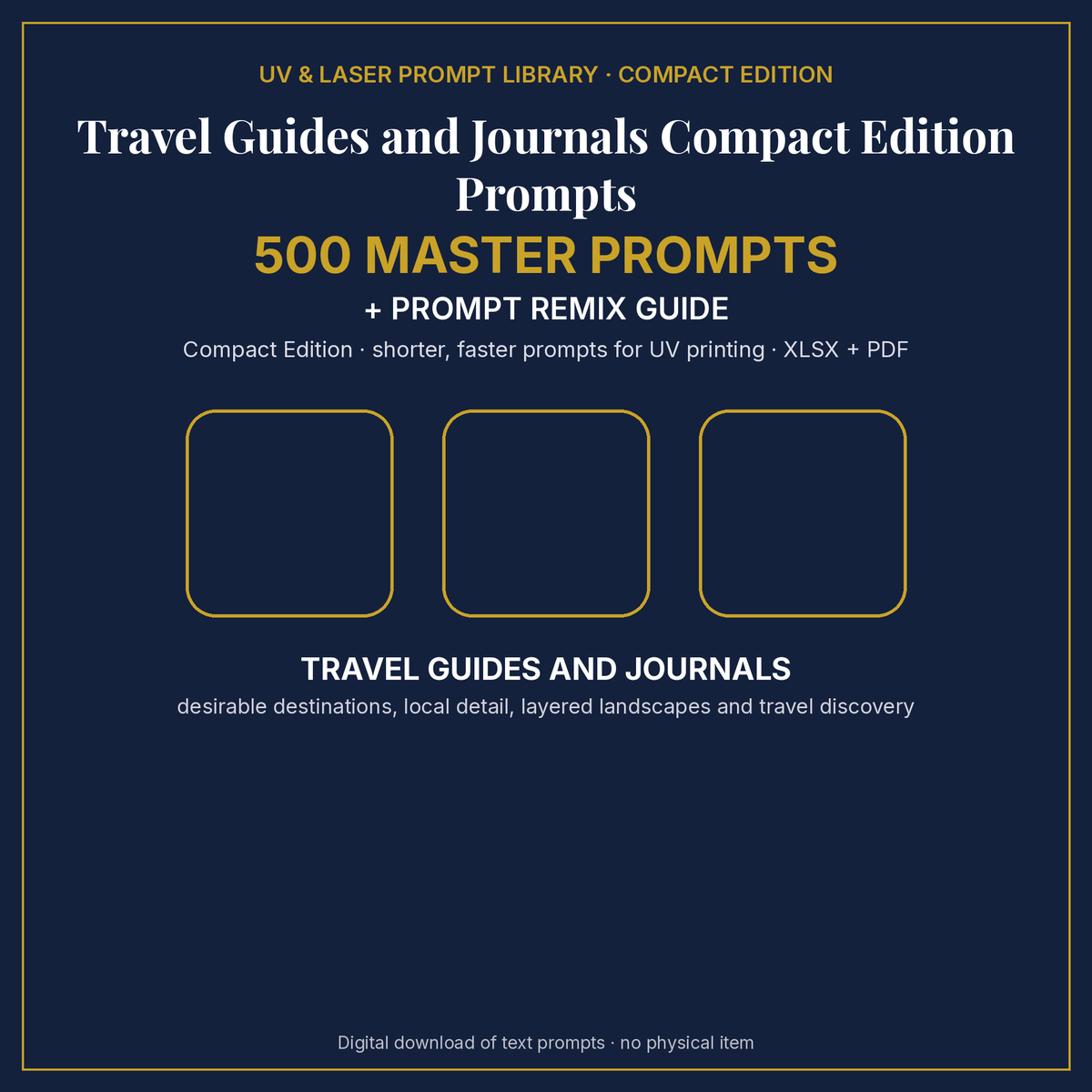 Travel Guides and Journals Compact Edition Prompts: cover