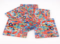 AI24047G Abstract Minimalist No2,  Square Glass Coasters- Set of 6, colourful, gift for all occasions, six unique designs.