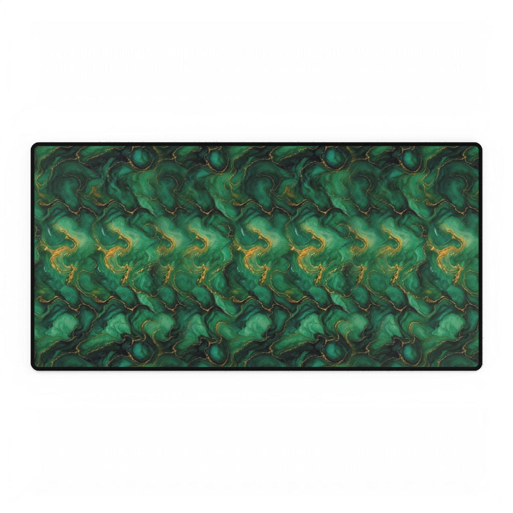 Emerald Tide-Pool Pour Desk Mat – 31.5 × 15.5
