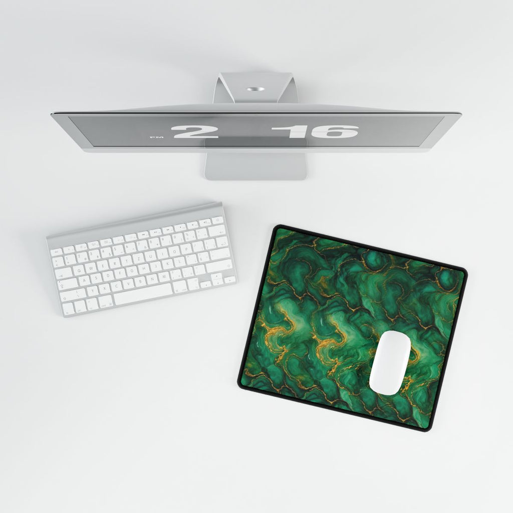 Emerald Tide-Pool Pour Desk Mat – 14.4 × 12.1