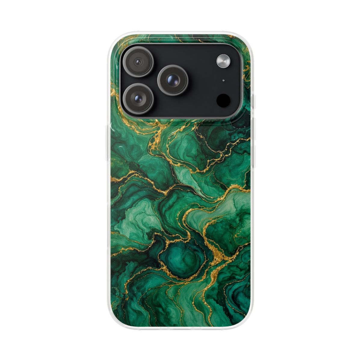 Emerald Tide-Pool Pour Flexi Phone Case – iPhone 17 Pro