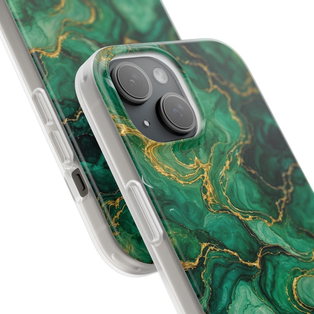 Emerald Tide-Pool Pour Flexi Phone Case – iPhone 15