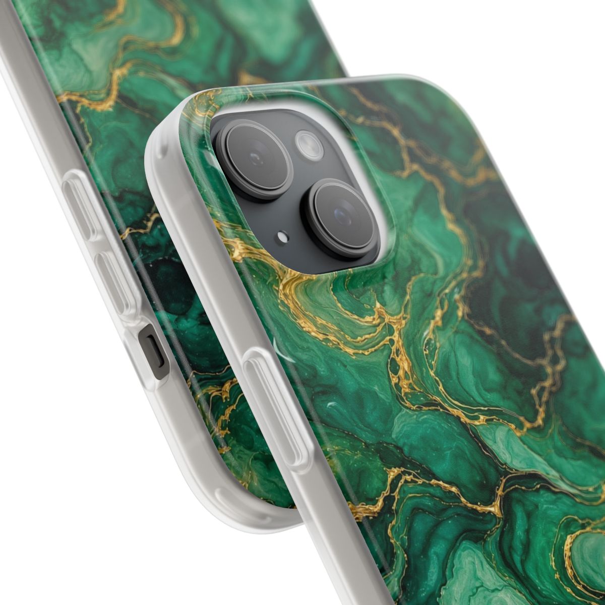Emerald Tide-Pool Pour Flexi Phone Case – iPhone 15