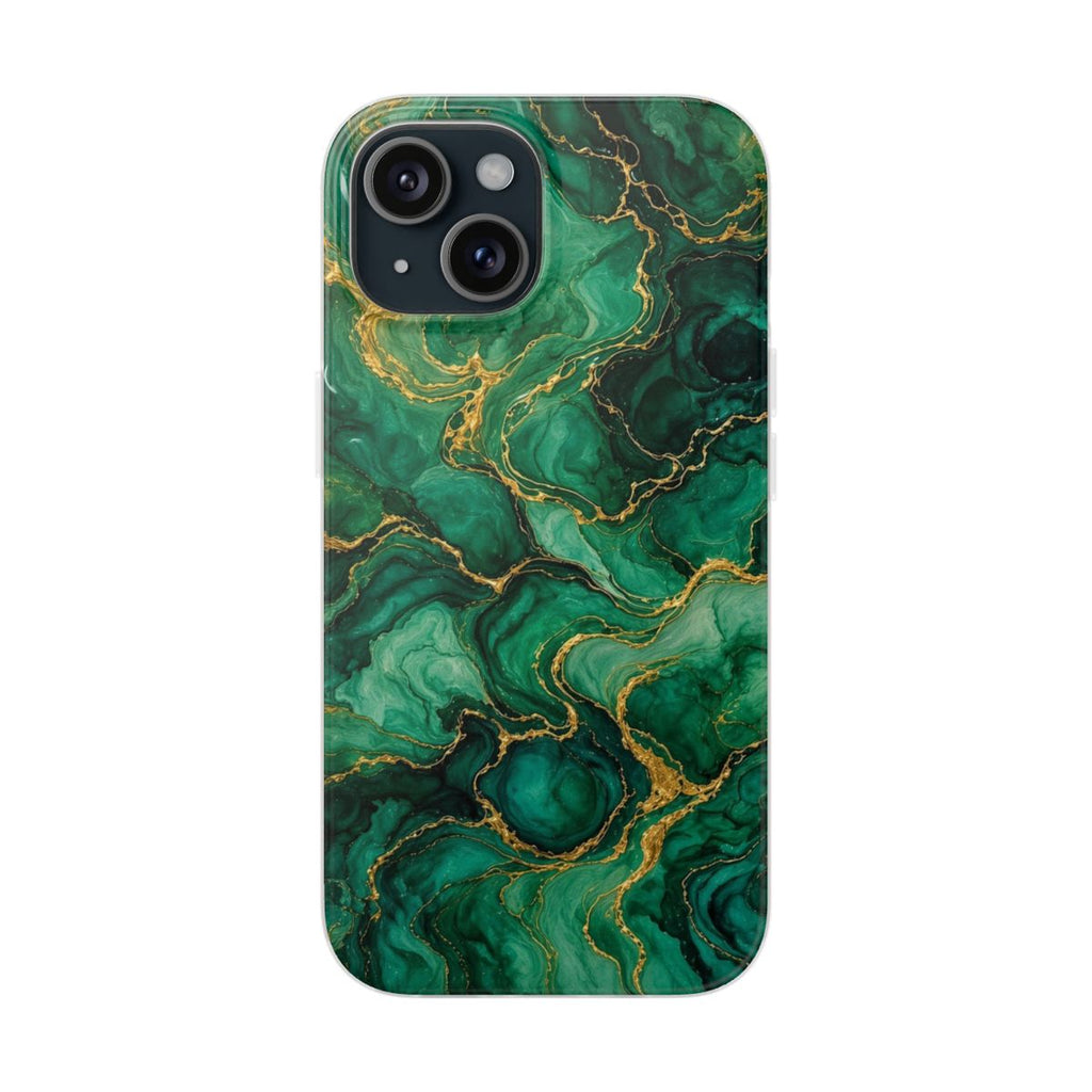 Emerald Tide-Pool Pour Flexi Phone Case – iPhone 15