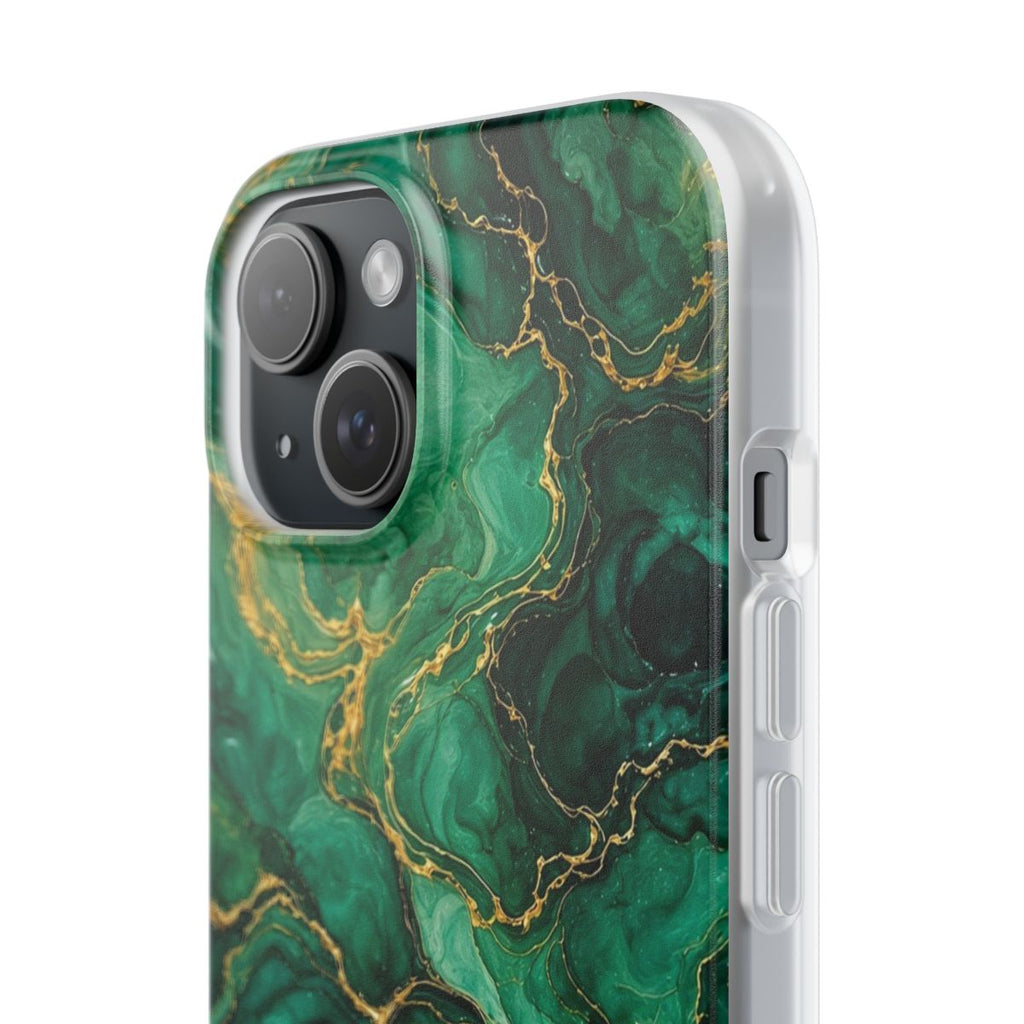 Emerald Tide-Pool Pour Flexi Phone Case – iPhone 15