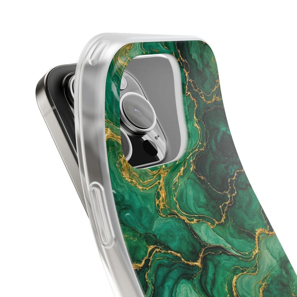 Emerald Tide-Pool Pour Flexi Phone Case – iPhone 16 Pro