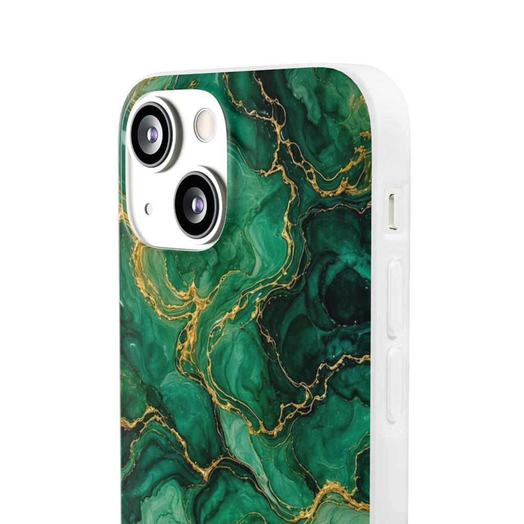 Emerald Tide-Pool Pour Flexi Phone Case – iPhone 13 Mini