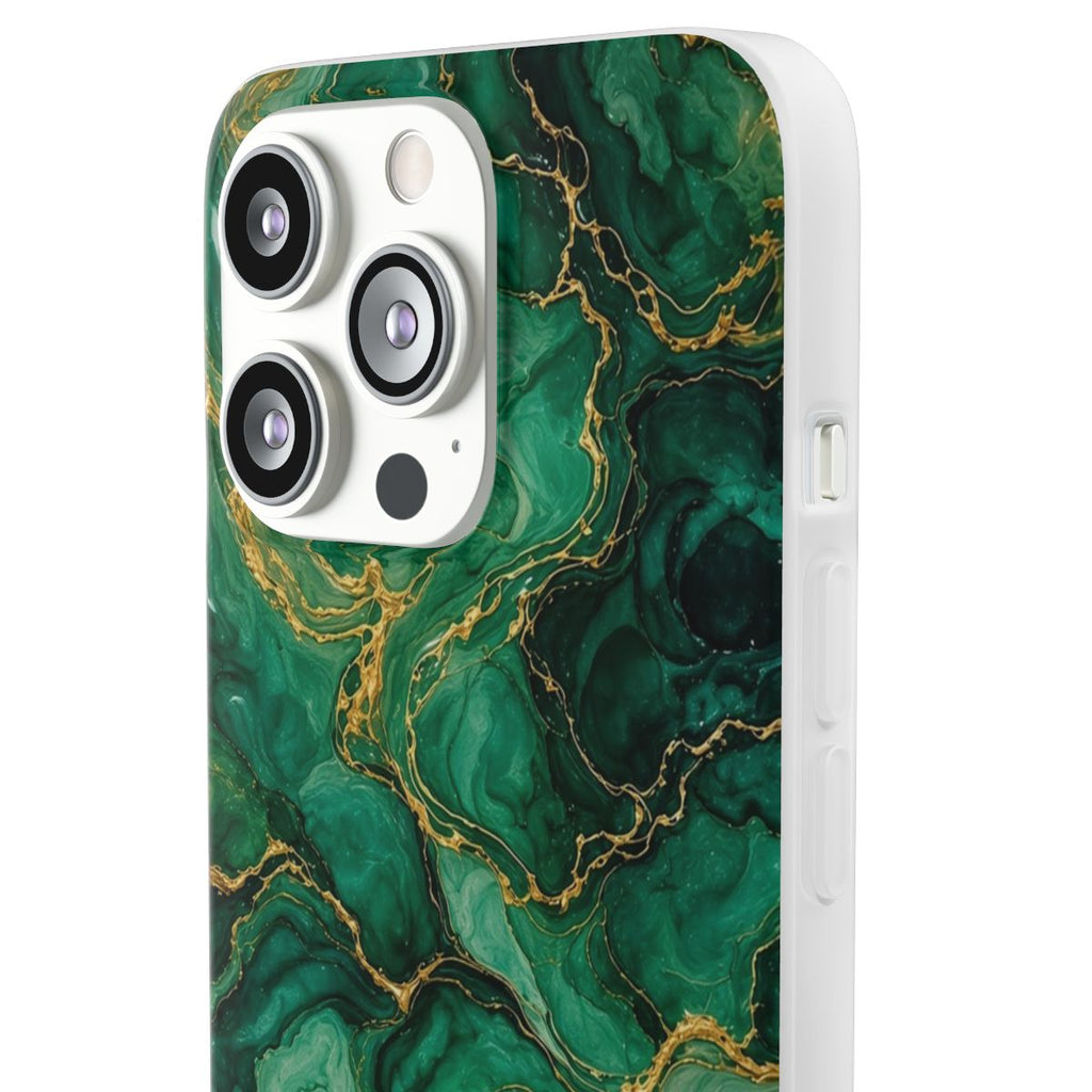 Emerald Tide-Pool Pour Flexi Phone Case – iPhone 13 Pro