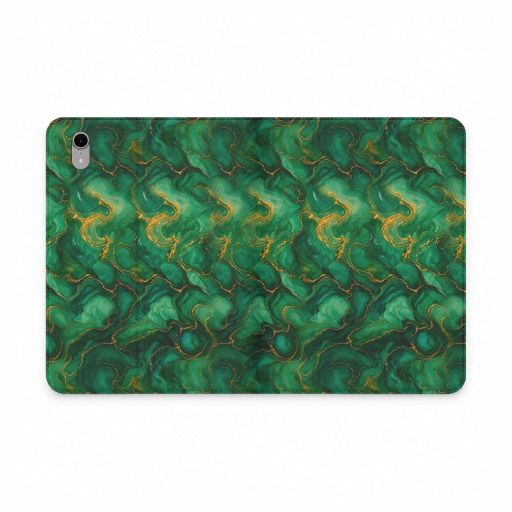 Emerald Tide-Pool Pour iPad Folio Case – iPad mini (A17 Pro)