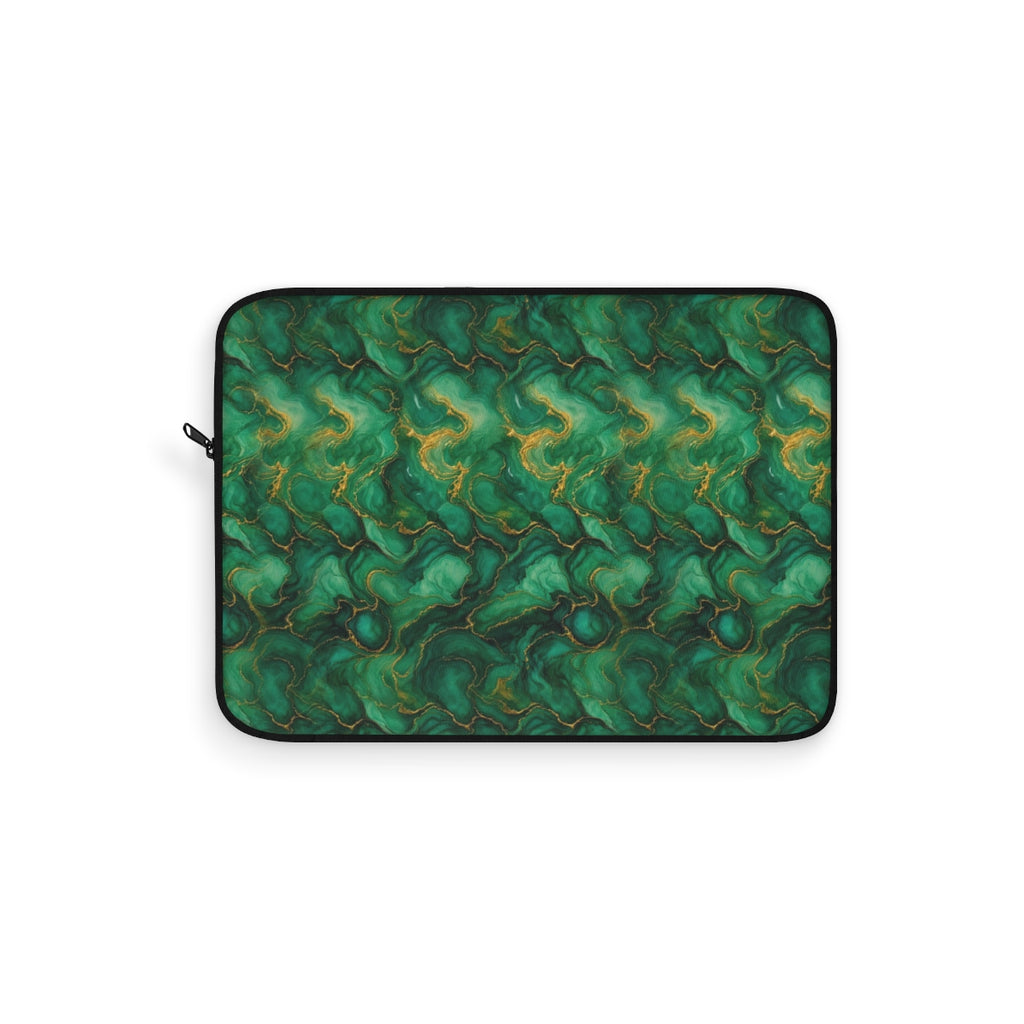 Emerald Tide-Pool Pour Laptop Sleeve – 12