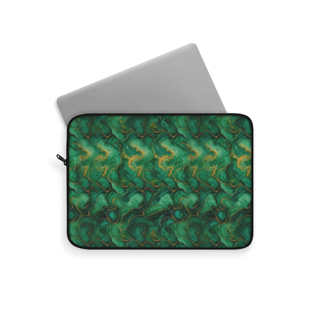 Emerald Tide-Pool Pour Laptop Sleeve – 12