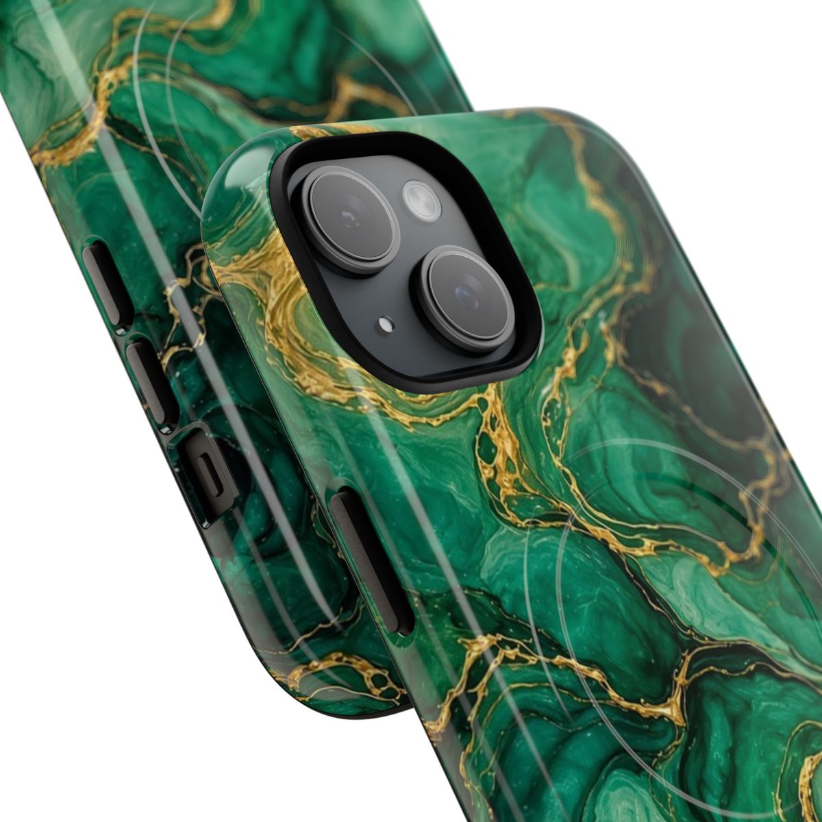 Emerald Tide-Pool Pour Magnetic Tough iPhone Case – iPhone 15