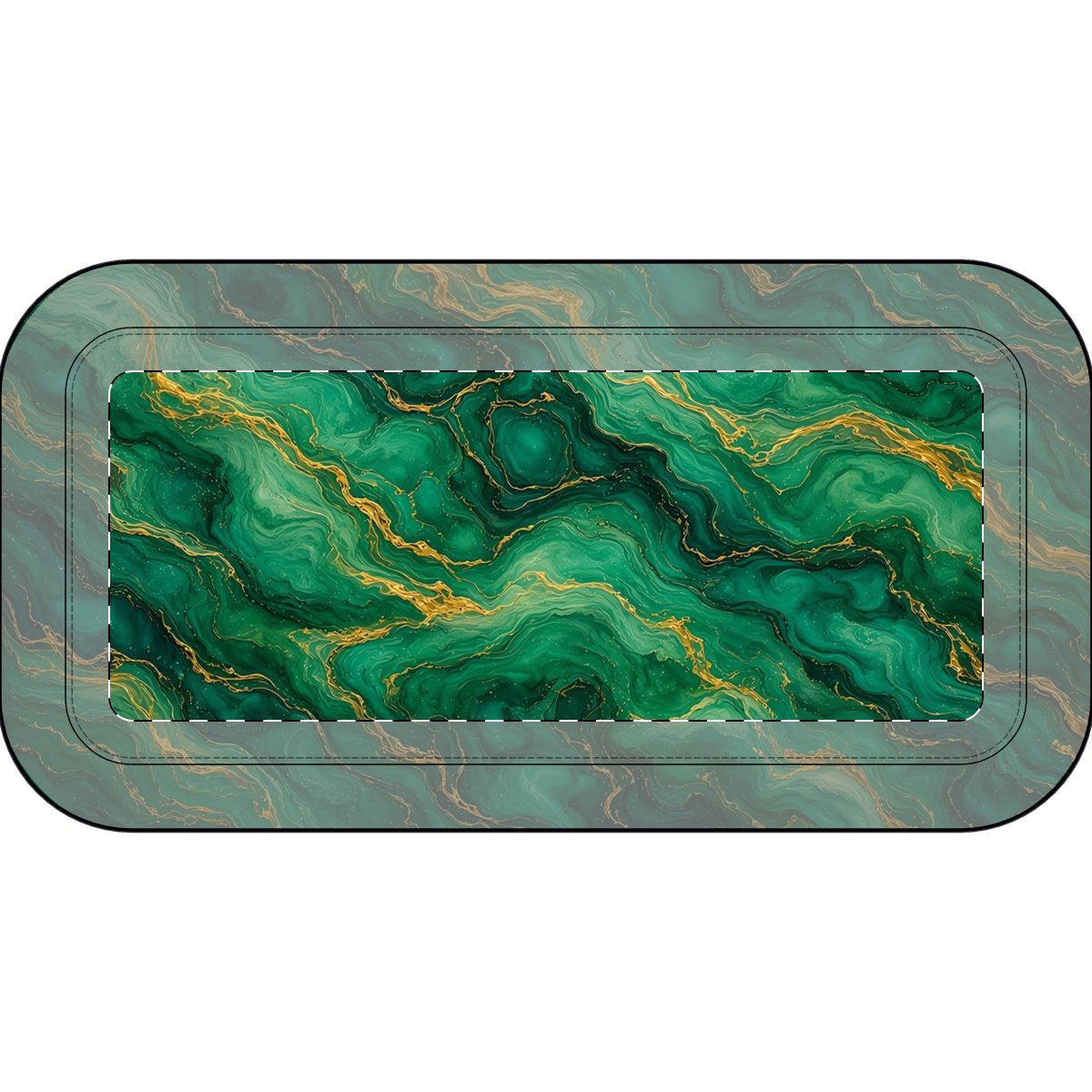 Emerald Tide-Pool Pour Pencil Case – One size