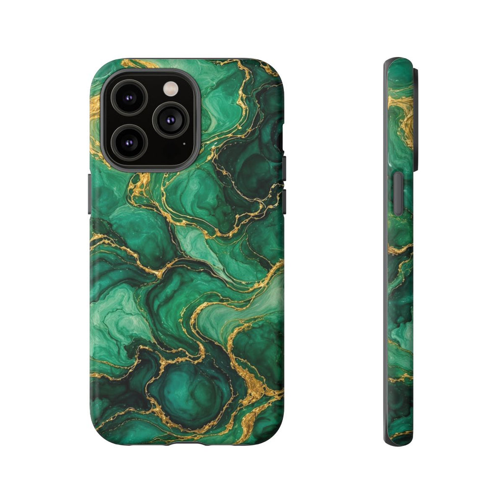 Emerald Tide-Pool Pour Tough Phone Case – iPhone 14 Pro Max