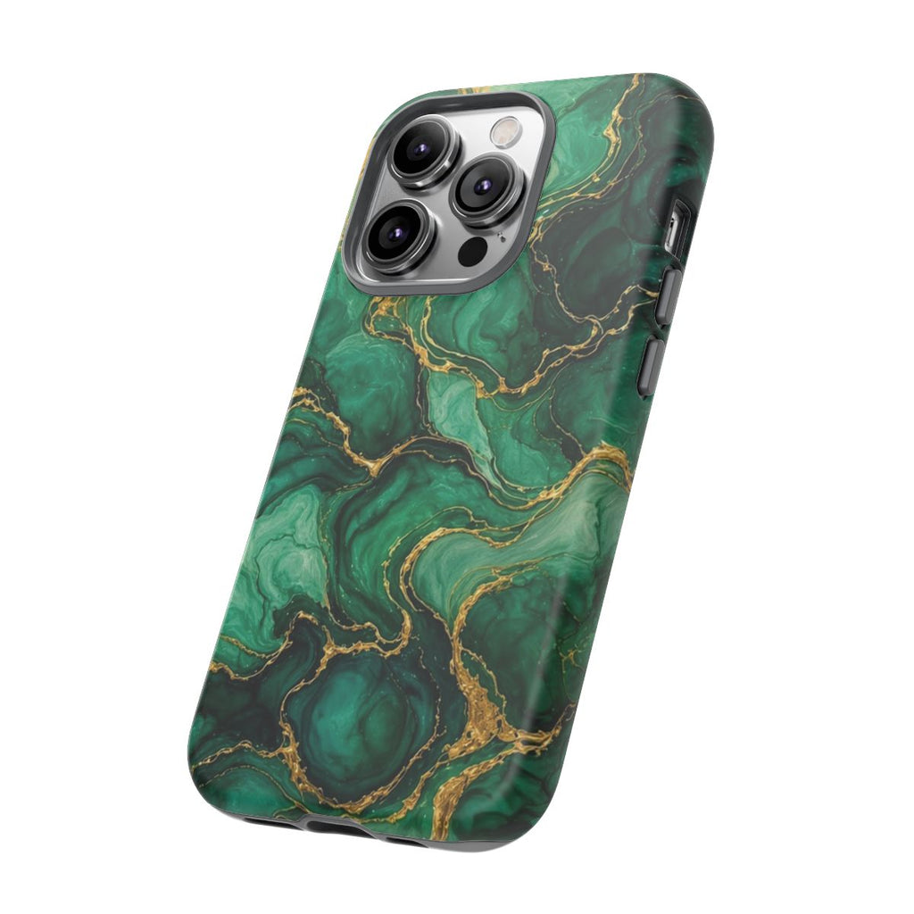 Emerald Tide-Pool Pour Tough Phone Case – iPhone 14 Pro