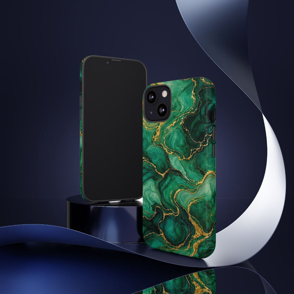 Emerald Tide-Pool Pour Tough Phone Case – iPhone 13