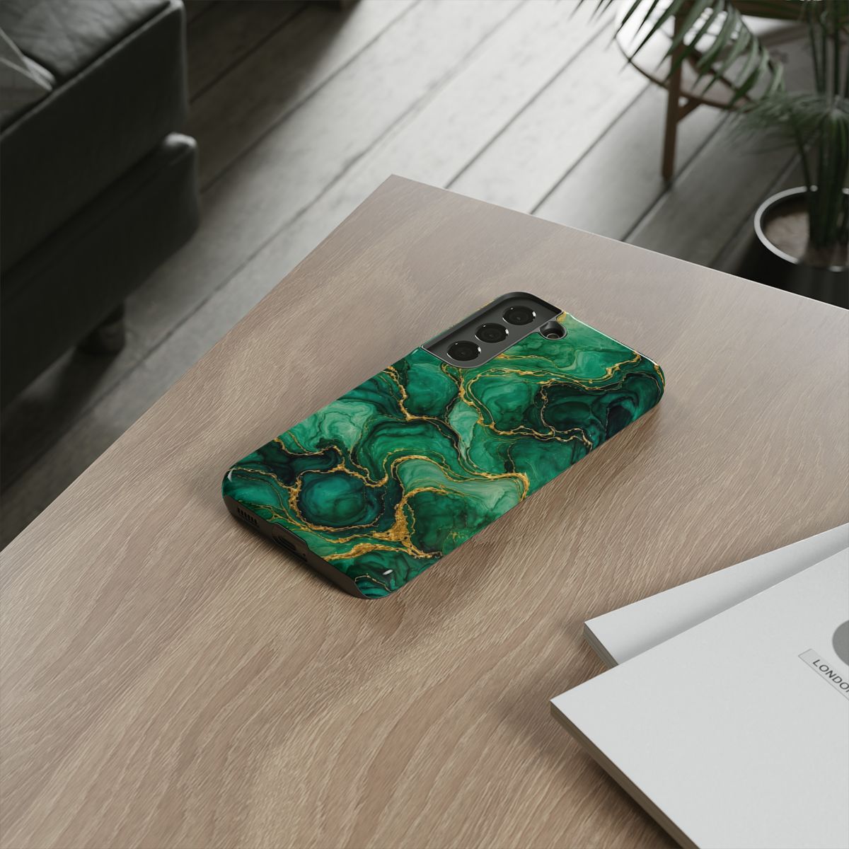 Emerald Tide-Pool Pour Tough Phone Case – Samsung Galaxy S22