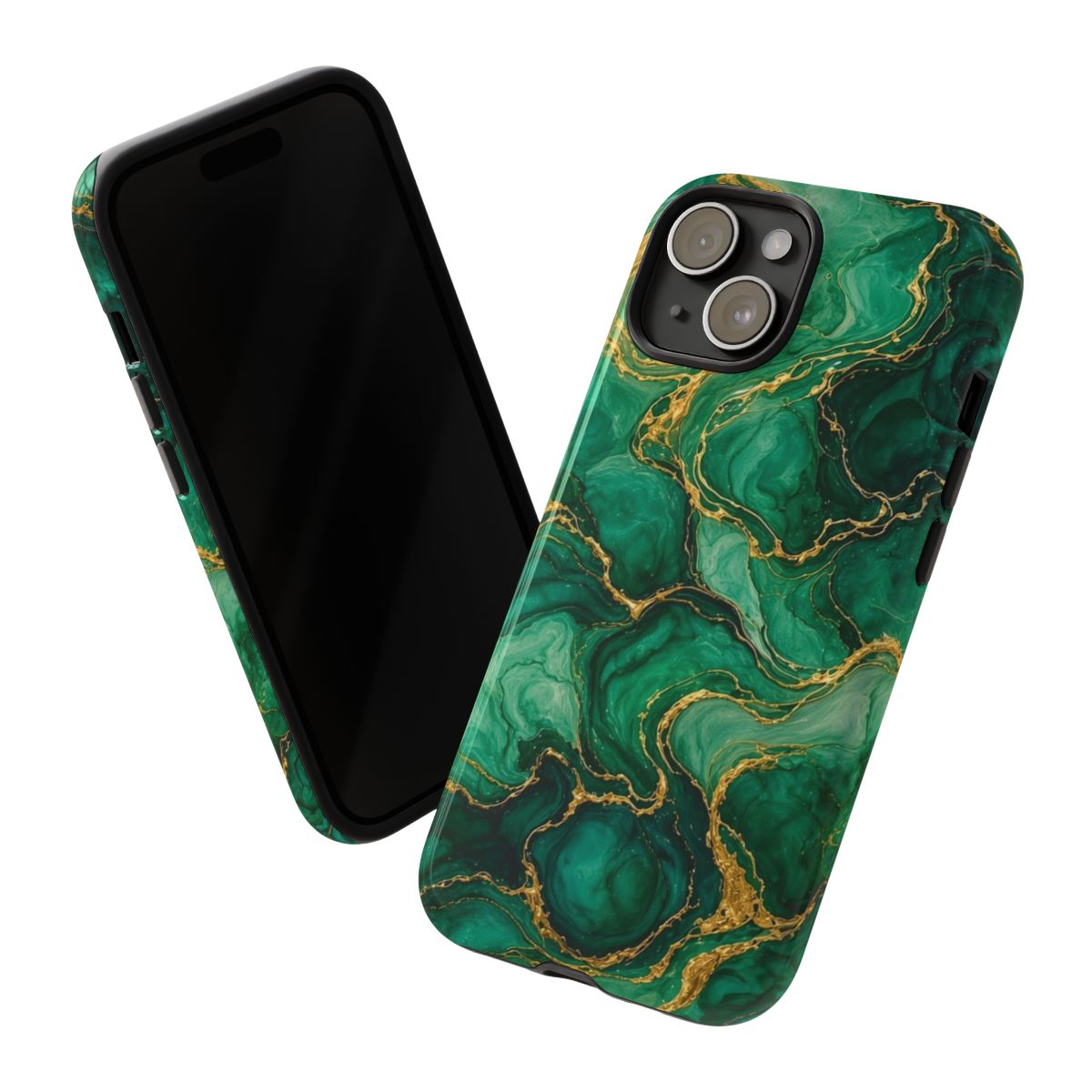 Emerald Tide-Pool Pour Tough Phone Case – iPhone 15