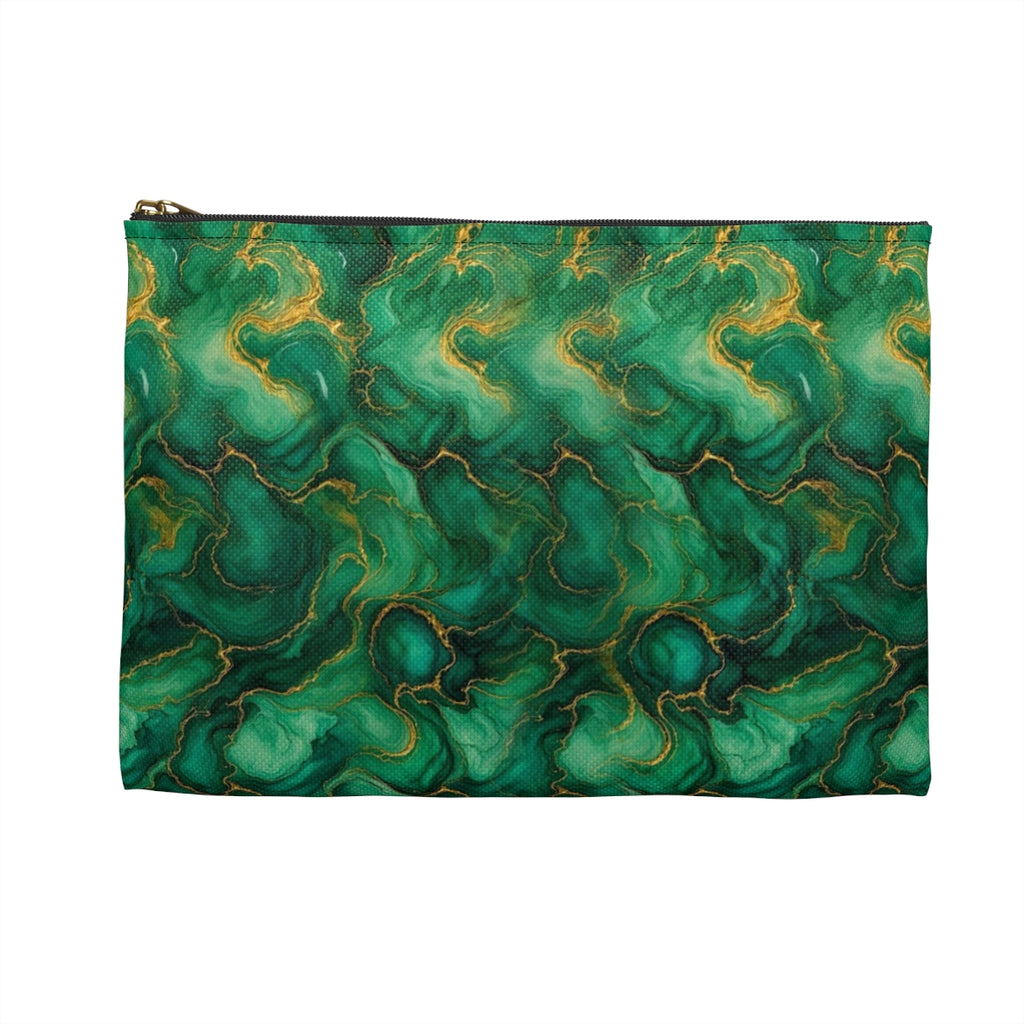 Emerald Tide-Pool Pour Zip Accessory Pouch – Small