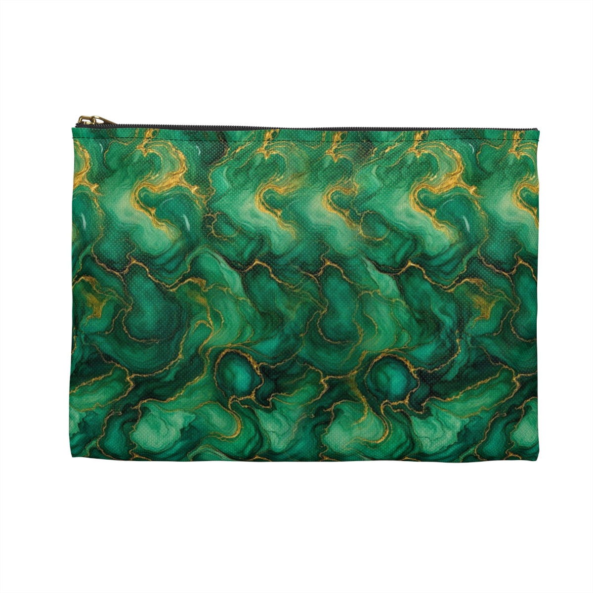 Emerald Tide-Pool Pour Zip Accessory Pouch – Small