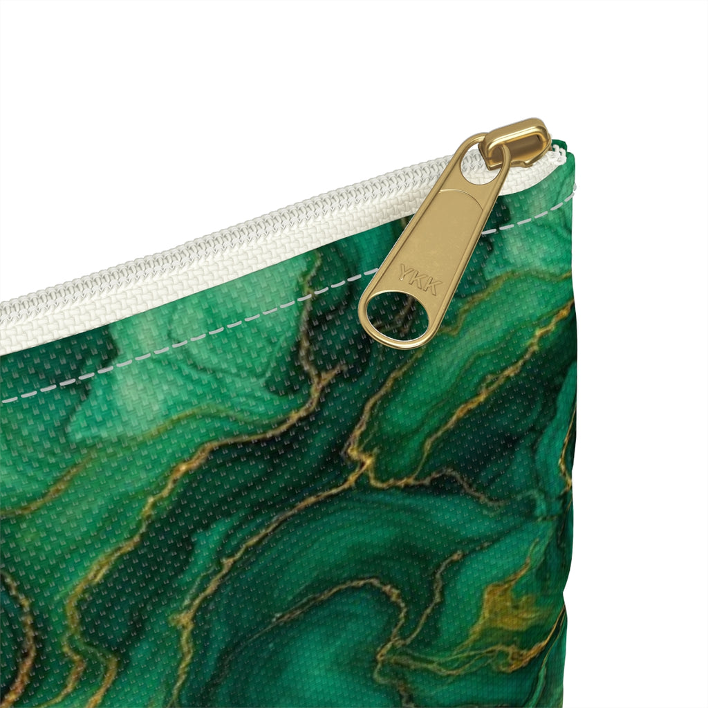 Emerald Tide-Pool Pour Zip Accessory Pouch – Small