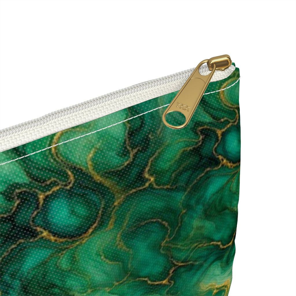 Emerald Tide-Pool Pour Zip Accessory Pouch – Large
