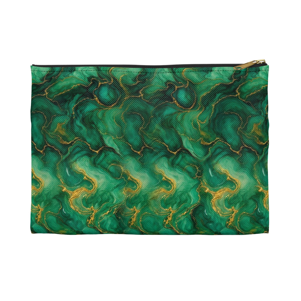 Emerald Tide-Pool Pour Zip Accessory Pouch – Small