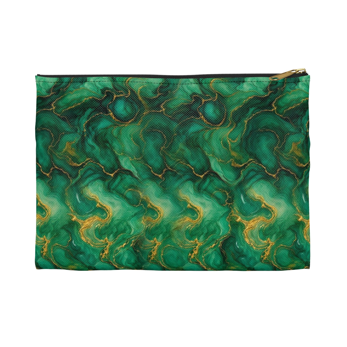 Emerald Tide-Pool Pour Zip Accessory Pouch – Small