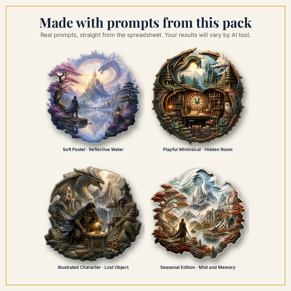 Sample artwork made with prompts from this pack