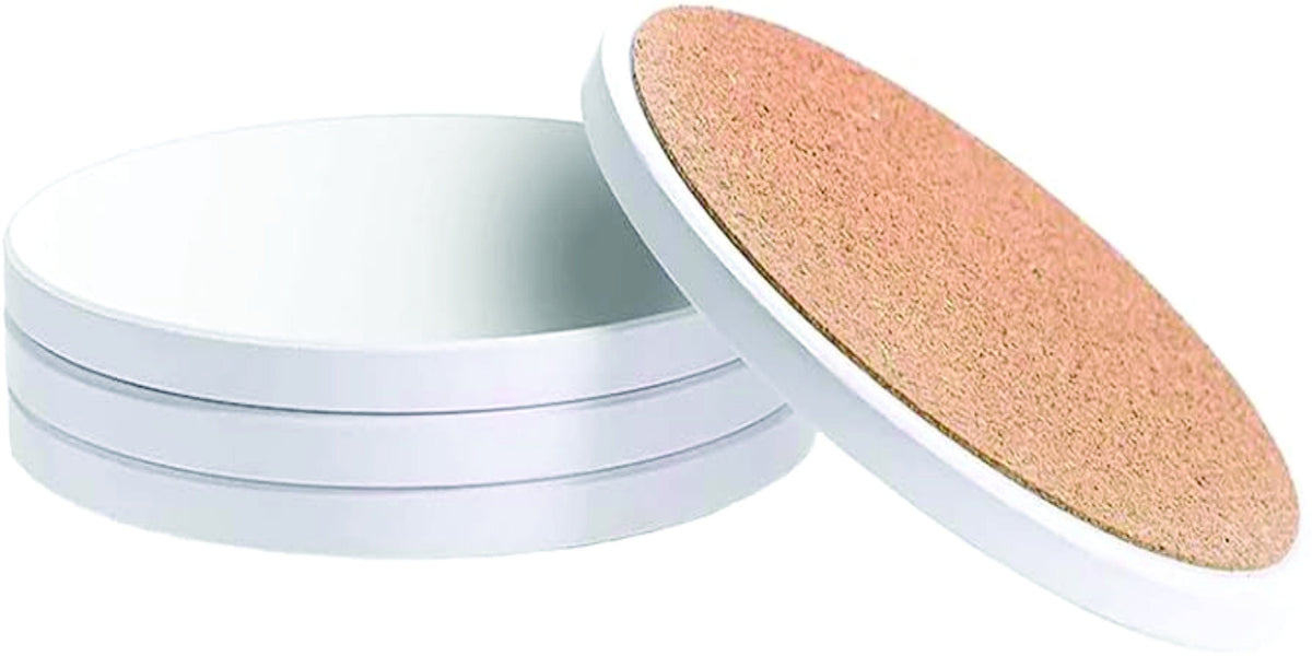 Clearance  Lowest price anywhere  - 144  Ceramic Coaster, sublimation Glossy Coating, ready to add your own designs, 100mm diameter.