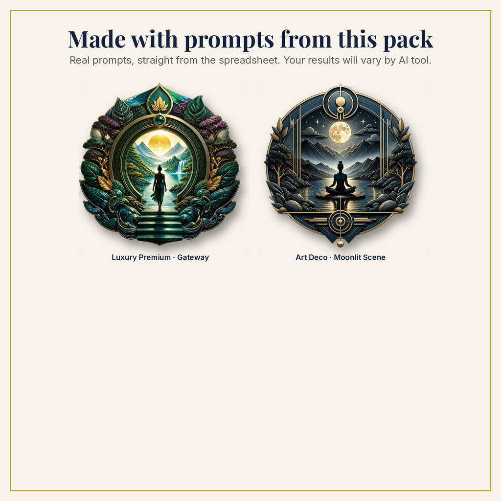 Sample artwork made with prompts from this pack