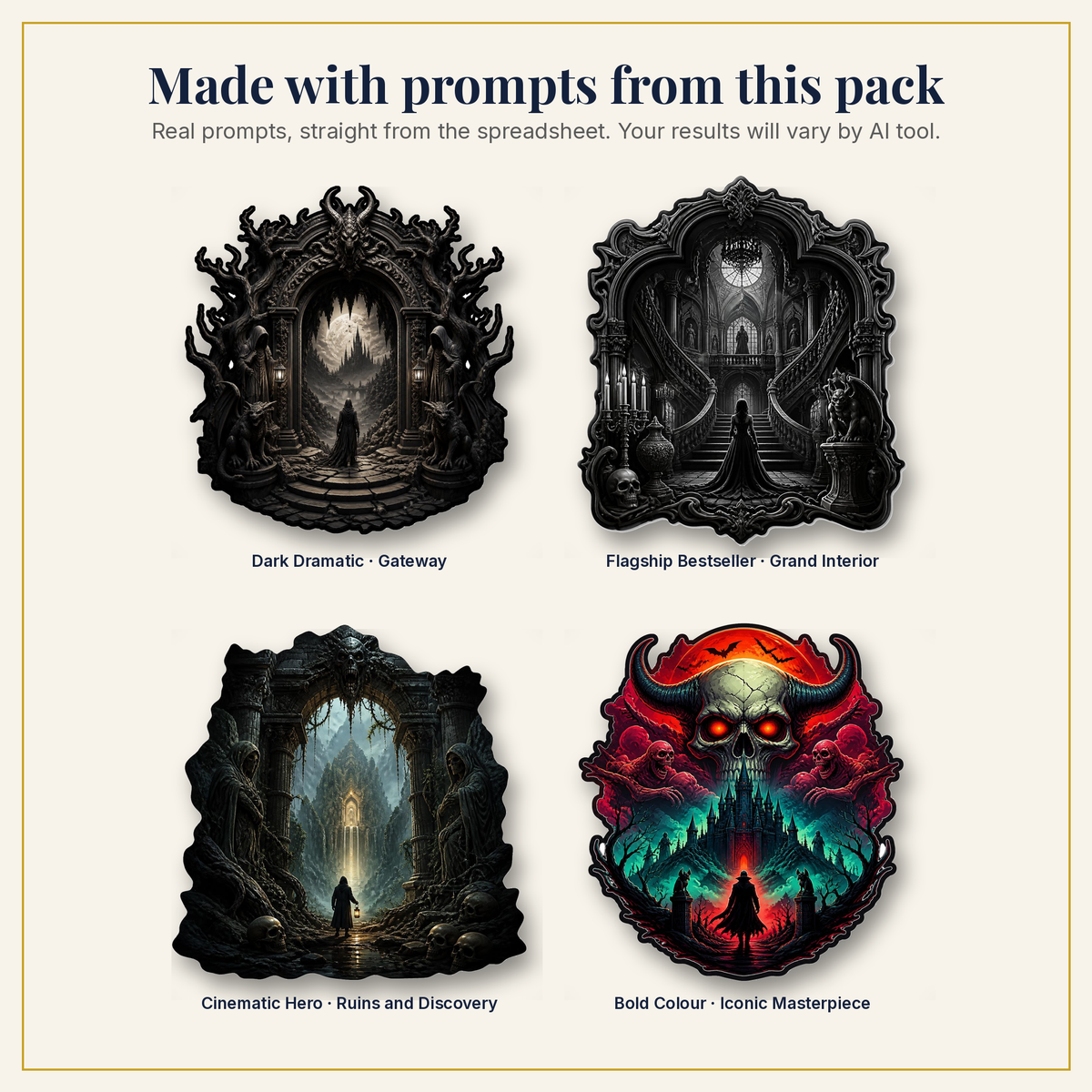 Sample artwork made with prompts from this pack