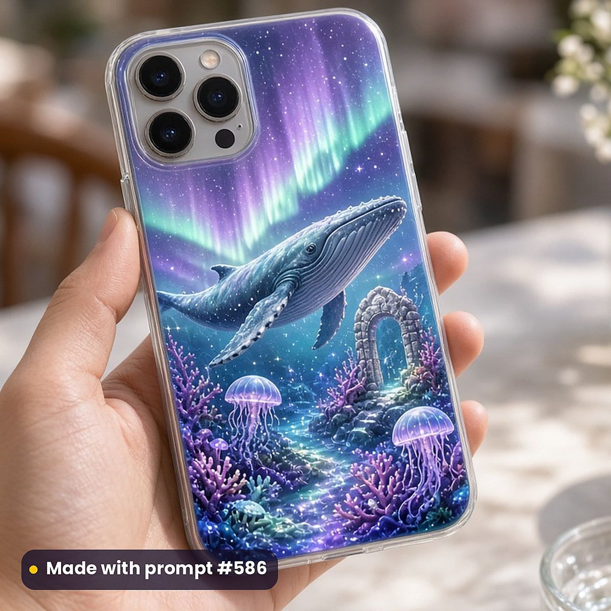 Under the Sea kids fantasy prompt bundle: UV-printed phone case mockup, made with prompt #586