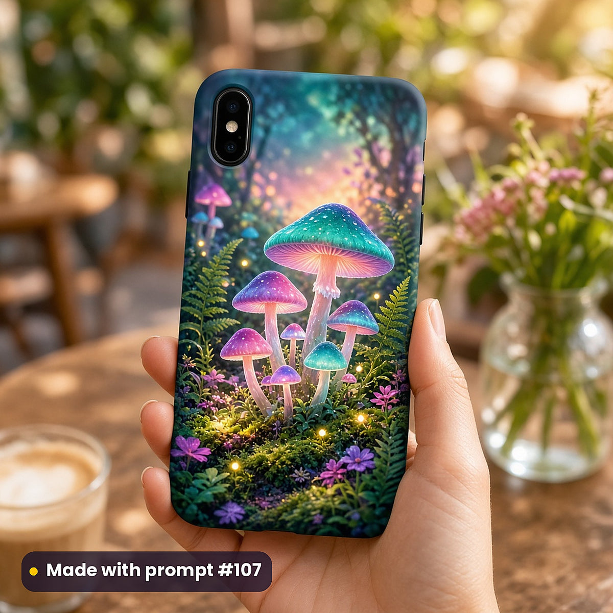 Firefly Secret Gardens kids' fantasy artwork UV-printed on a phone case, made with prompt #107