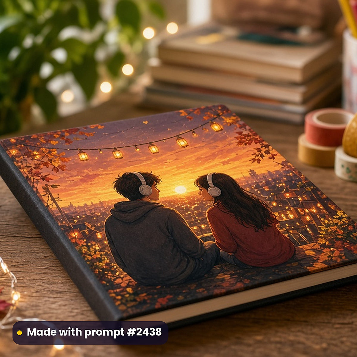 2,500 Kids & YA Book Art Prompts Complete Library: Made with prompt #2438 – realistic UV-printed mockup (Young Adult Romance · Seasonal Edition · Festival or Gathering)