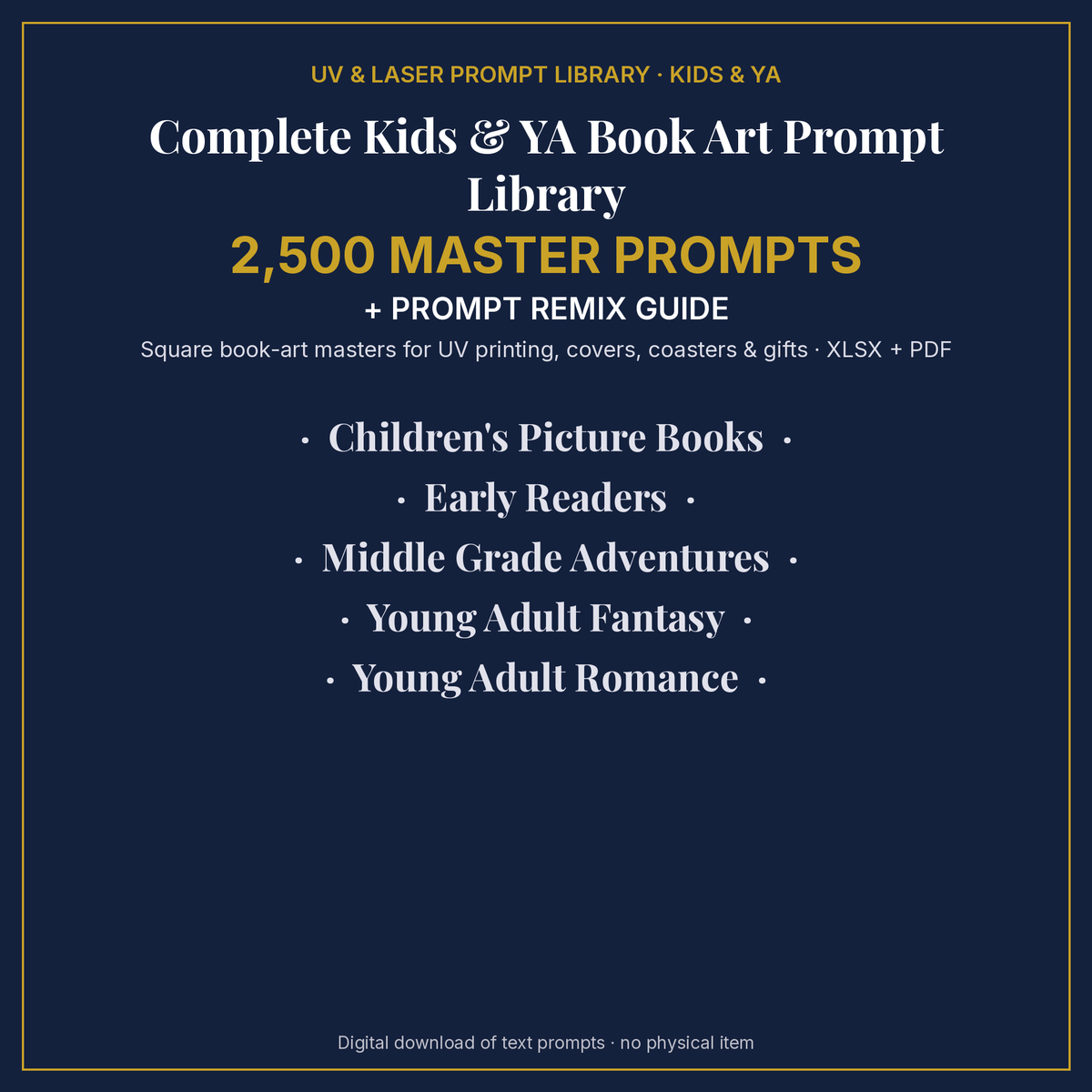 Complete Kids & YA Book Art Prompt Library: cover