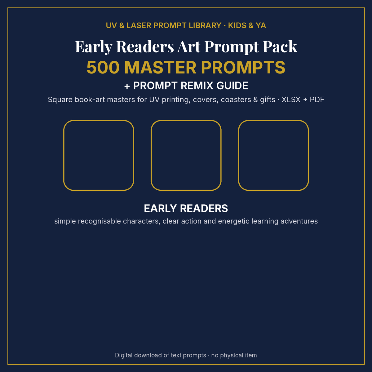 Early Readers Art Prompt Pack: cover