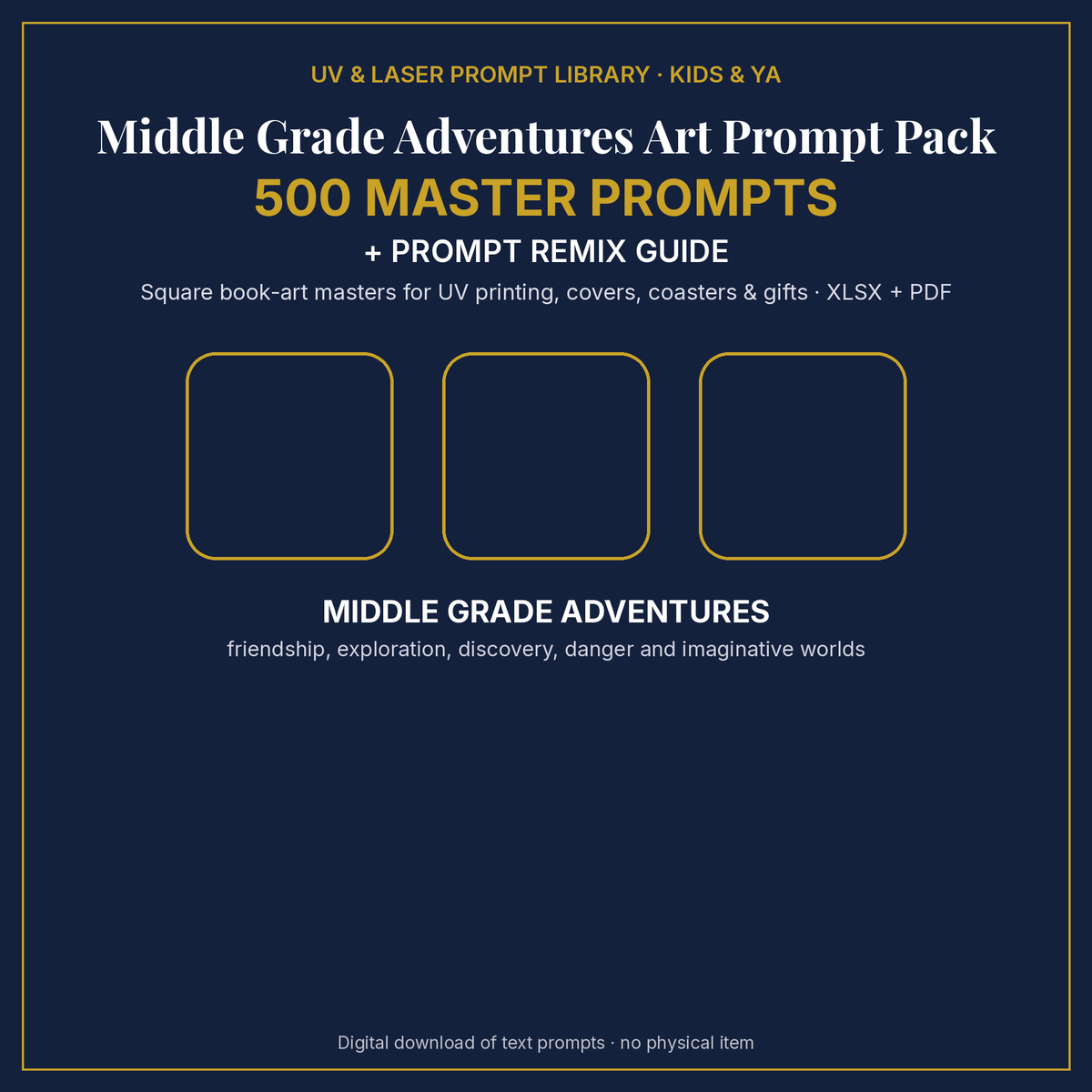 Middle Grade Adventures Art Prompt Pack: cover