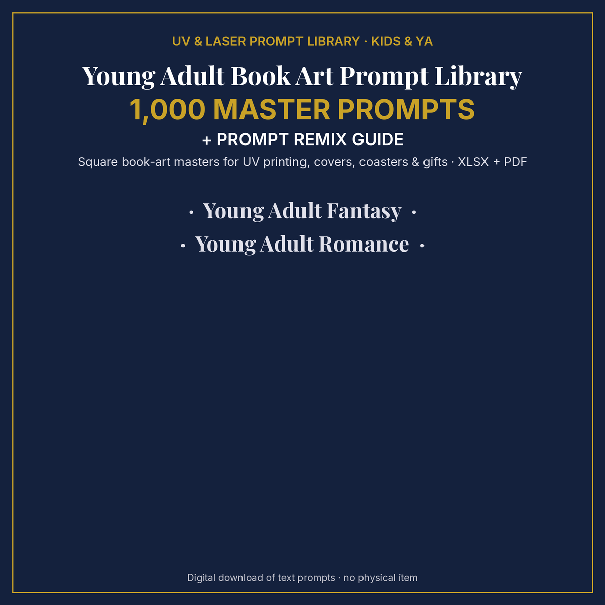 Young Adult Book Art Prompt Library: cover