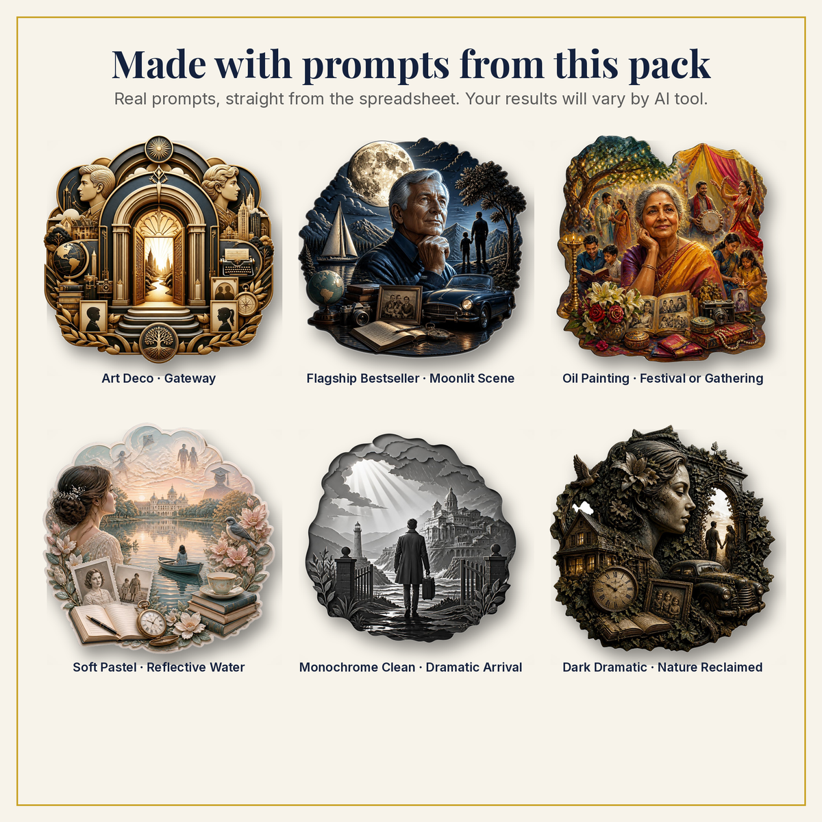 Sample artwork made with prompts from this pack