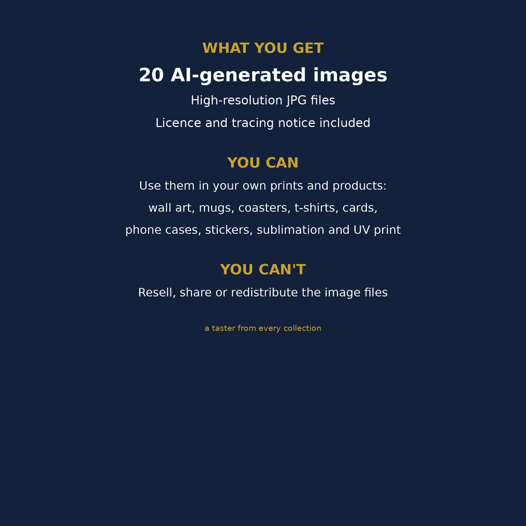 Free AI Art Sample Pack: what is included and the licence