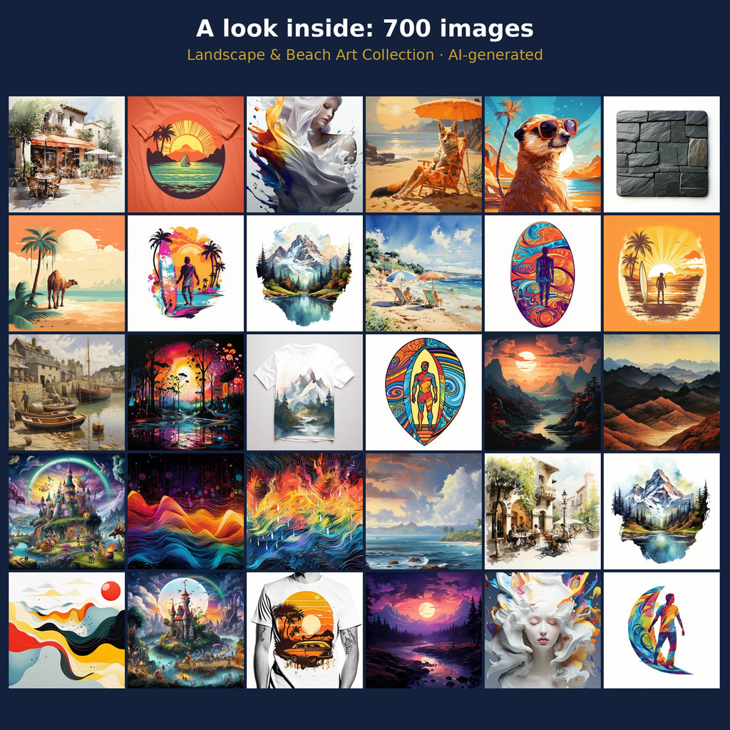 Landscape & Beach Art Collection: a look inside the bundle