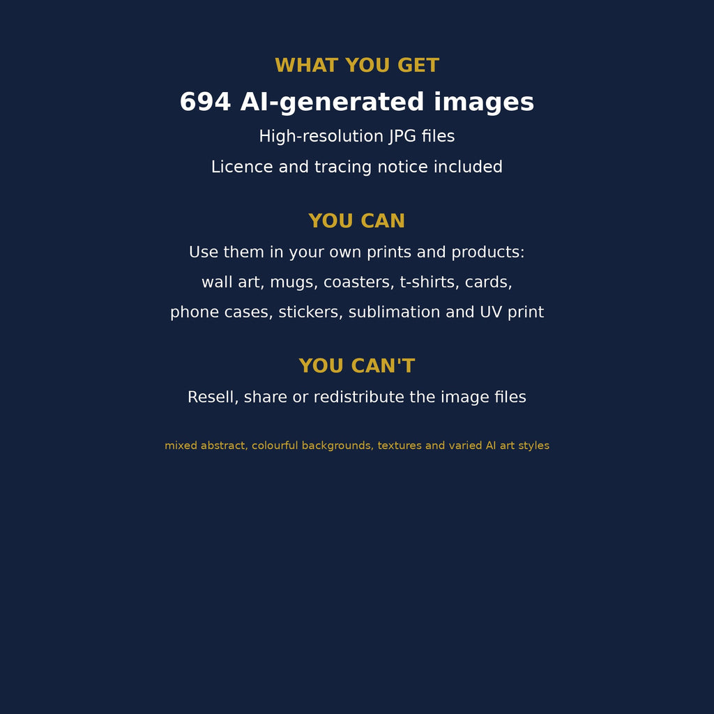 Mixed AI Art Collection: what is included and the licence