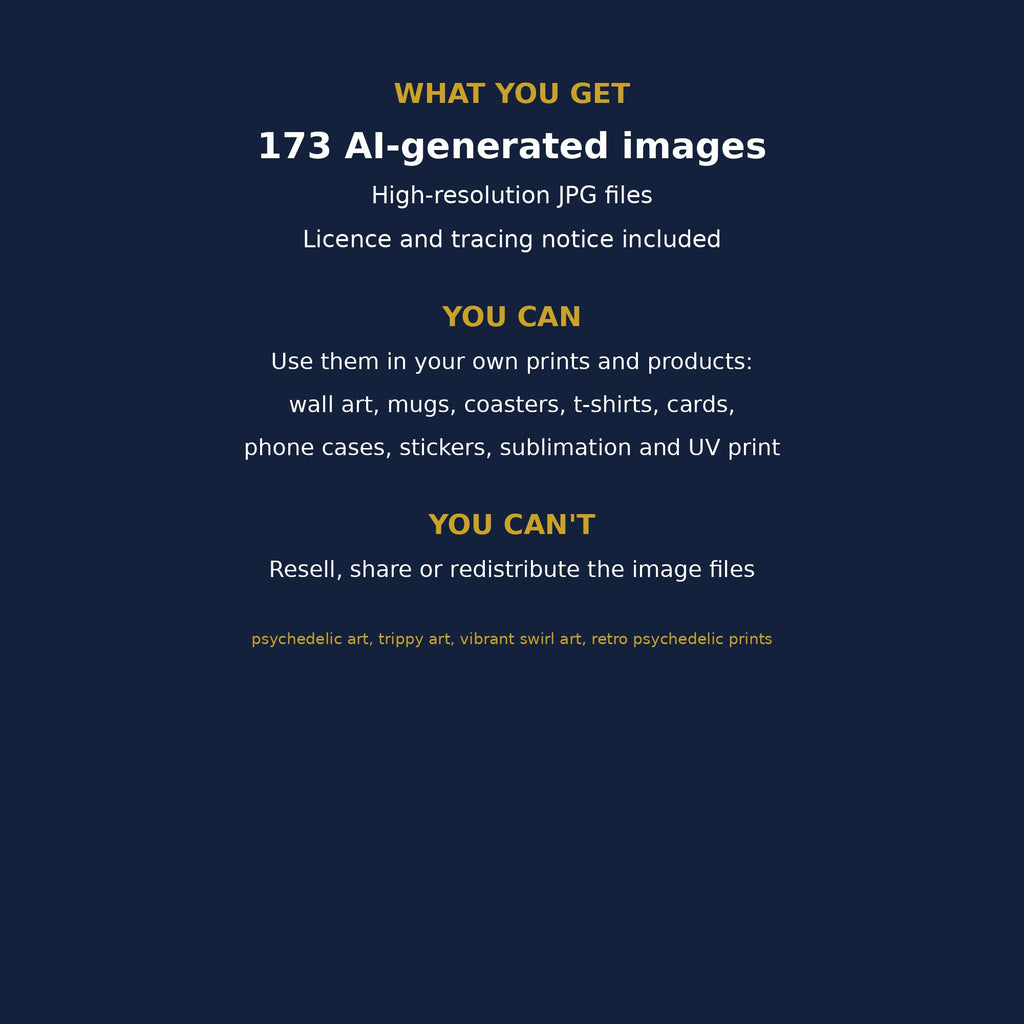 Psychedelic Art Collection: what is included and the licence