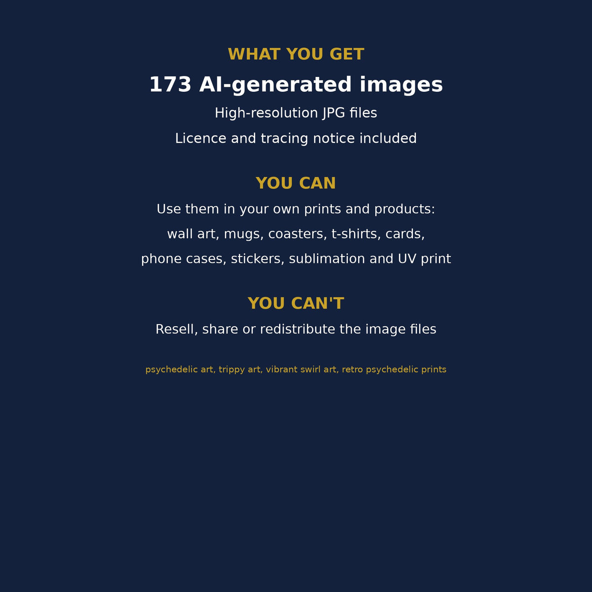 Psychedelic Art Collection: what is included and the licence