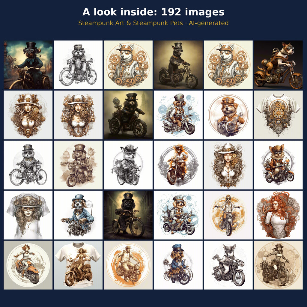 Steampunk Art & Steampunk Pets: a look inside the bundle
