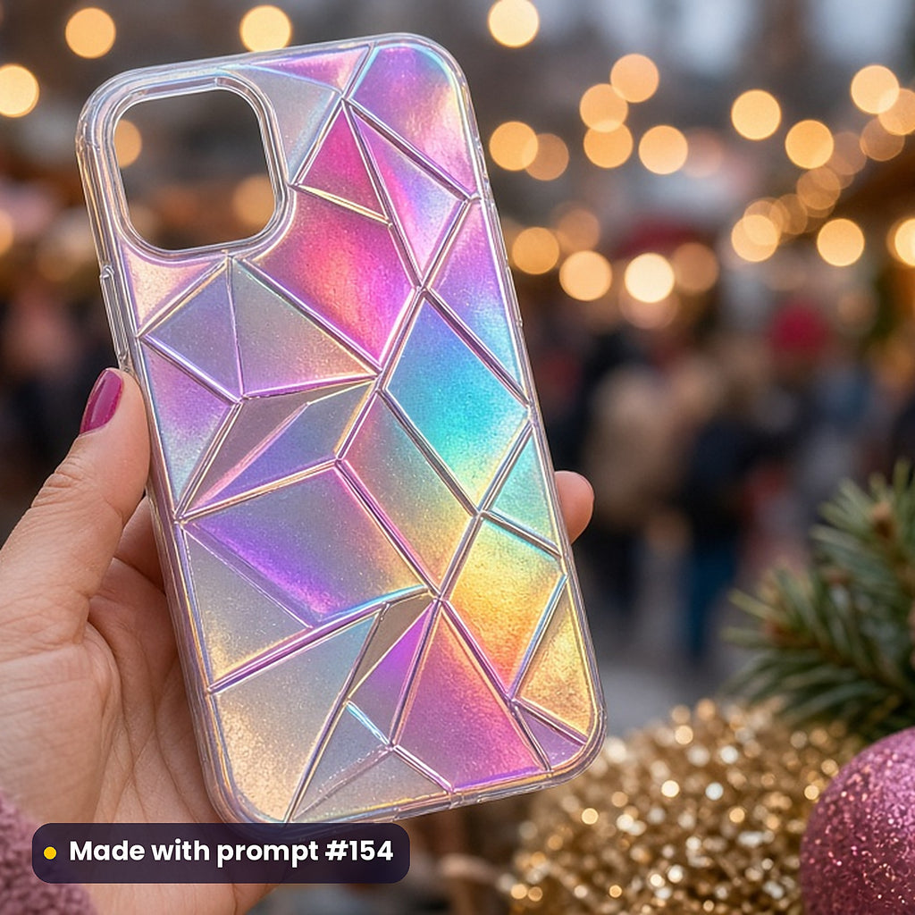 Holographic Prism Shards – Classic Holo phone case made with prompt #154