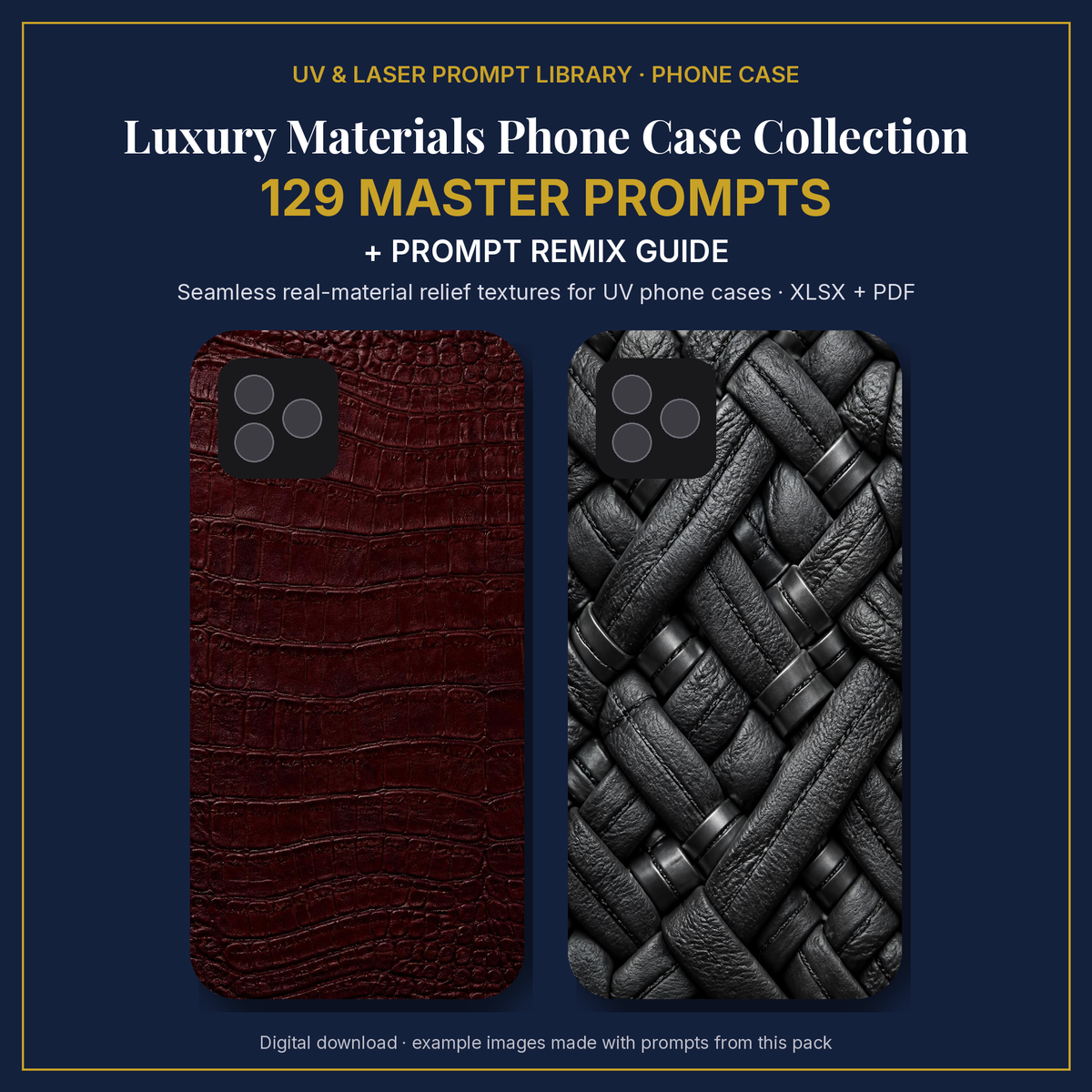 Luxury Materials Phone Case Collection: cover